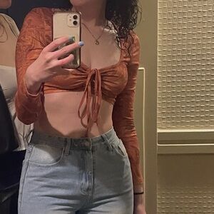 Orange Crop Top